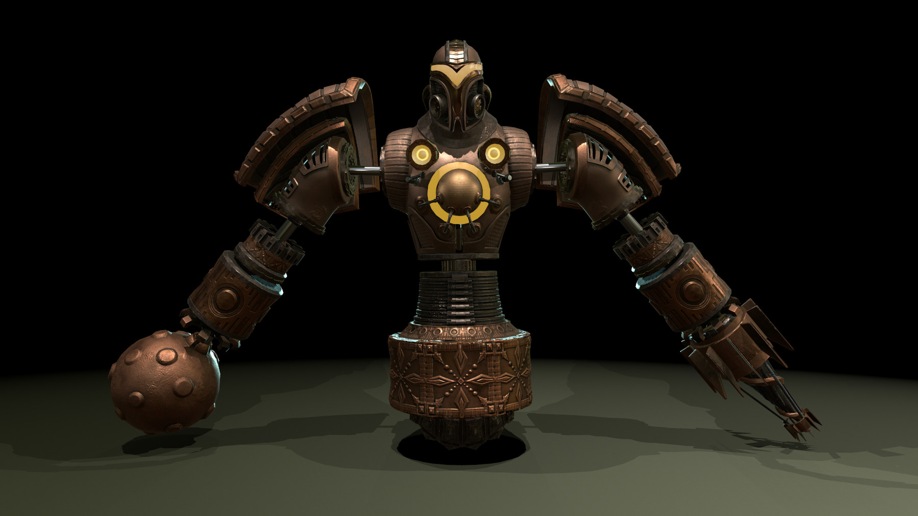 ArtStation - The mechanical Golem | Game Assets