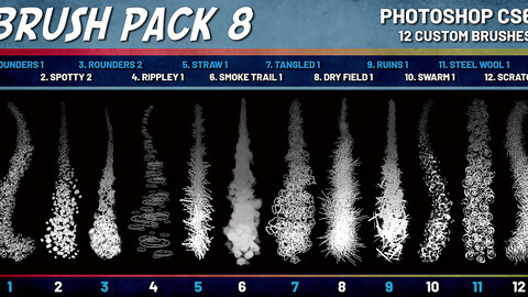 SHIDOOK BRUSH PACK 8 (Photoshop CS6+)