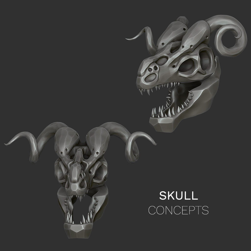 ArtStation - Skull stylized concepts | Resources