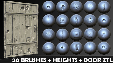 Zbrush - Environmental Wood damage Brushes