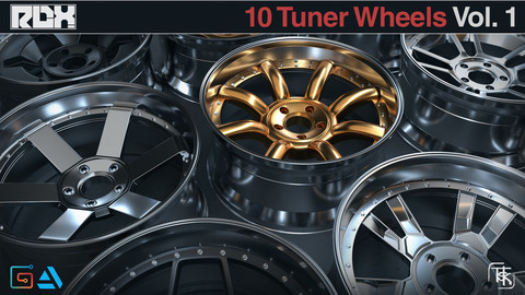 10 Wheels / Rims Models - Tuner 3 Piece Vol 01