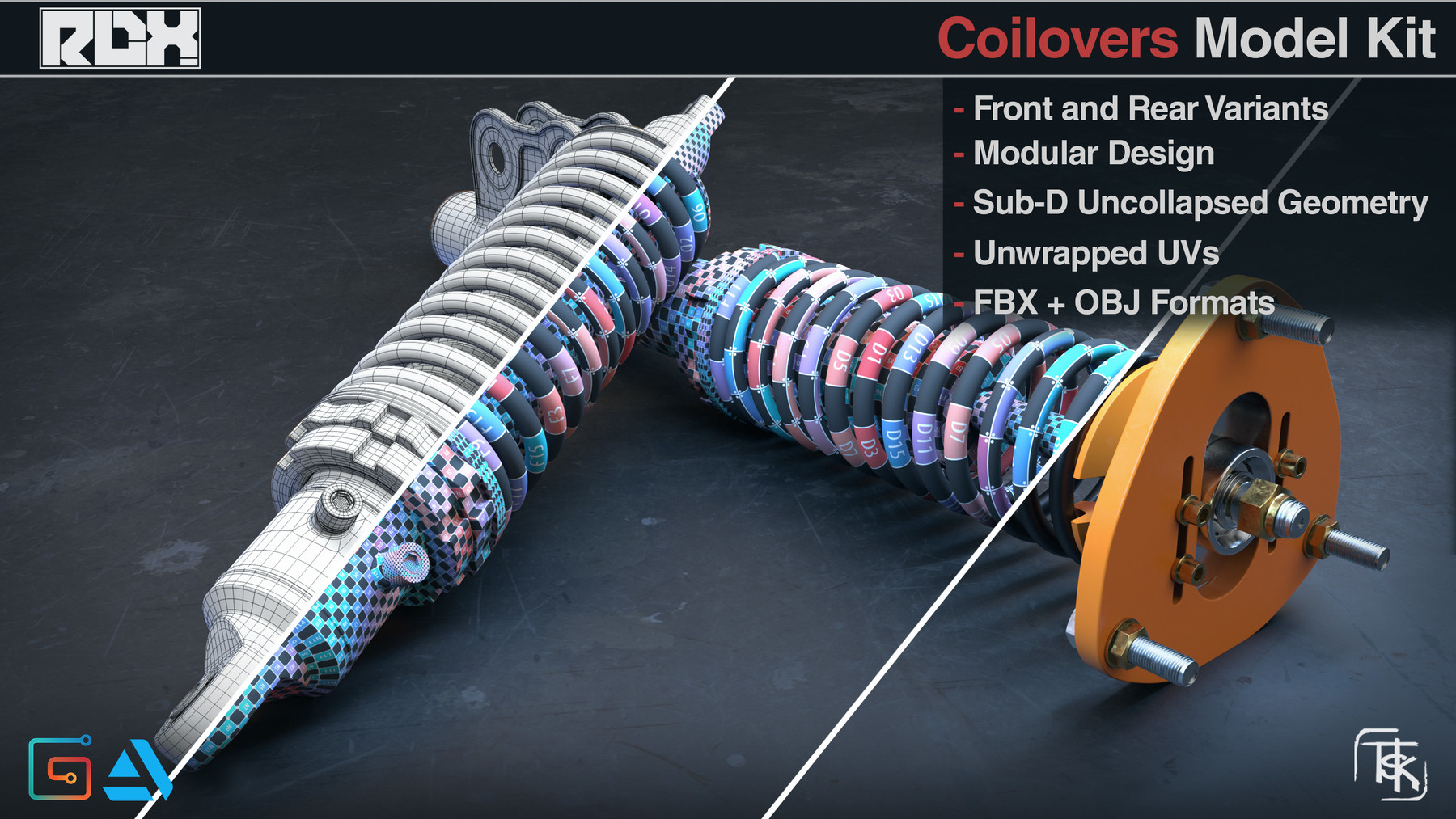 ArtStation Coilovers/Shock Absorbers Kit Resources