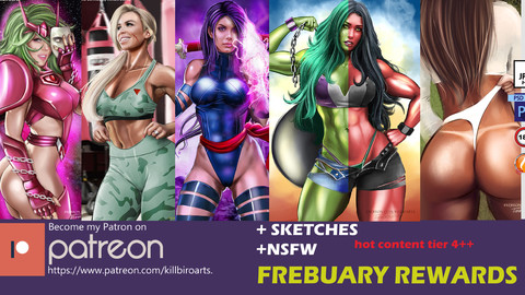 FREBUARY 2019 BUNDLE   (HQ,NSFW , PSD,SKETCHS)