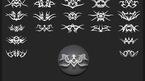 25 IMM BRUSH TRIBAL FOR ZBRUSH