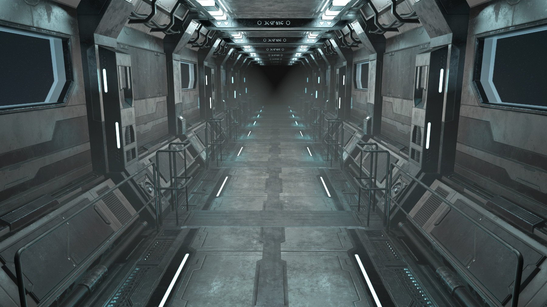 ArtStation - Sci-Fi Modular Corridor Version 1 - Low Poly | Game Assets