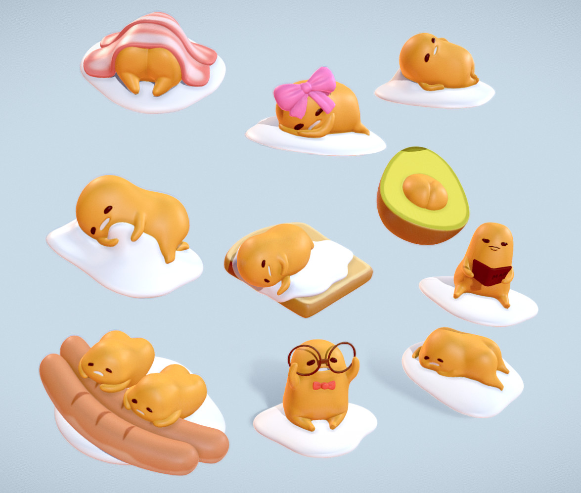 ArtStation Gudetama printables Resources