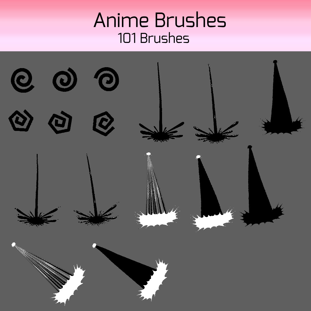 ArtStation - Anime Brushes - 101 Brushes | Brushes