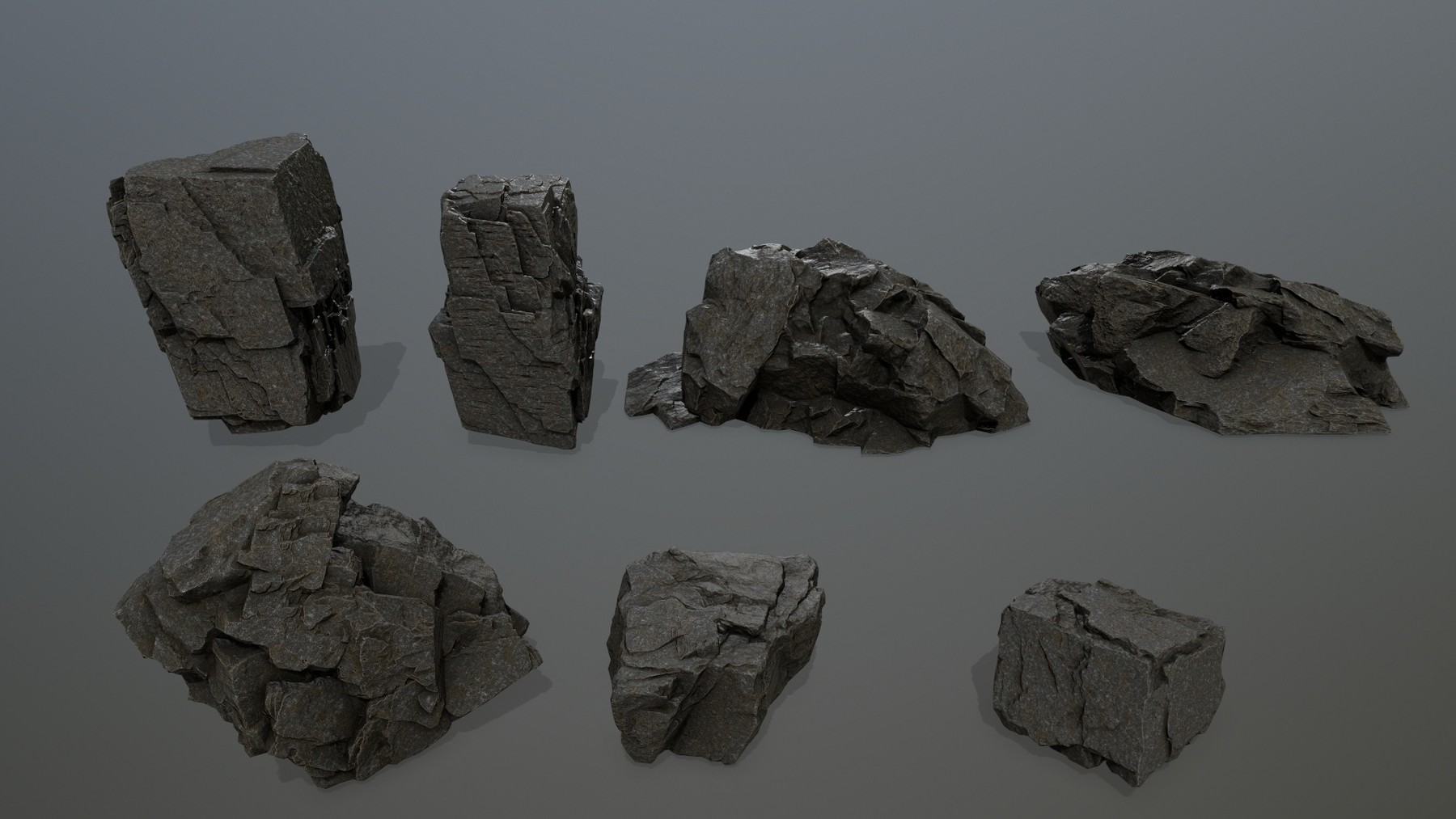 Камень 3д модель. Set obj. Карьер 3d модель. Фигурки людей для макетов. Set obj.