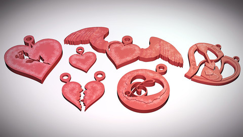 Heart Shaped Pendant 💞 Printable Heart, Love pendant