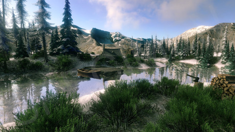 Happy Little Mountain in Spring