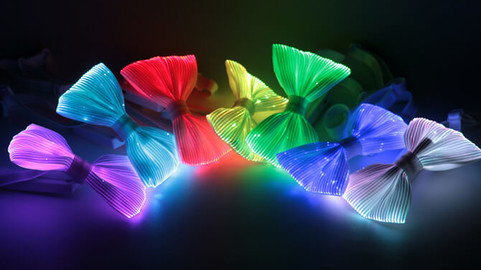 Luminous Fiber Optic Bow Tie