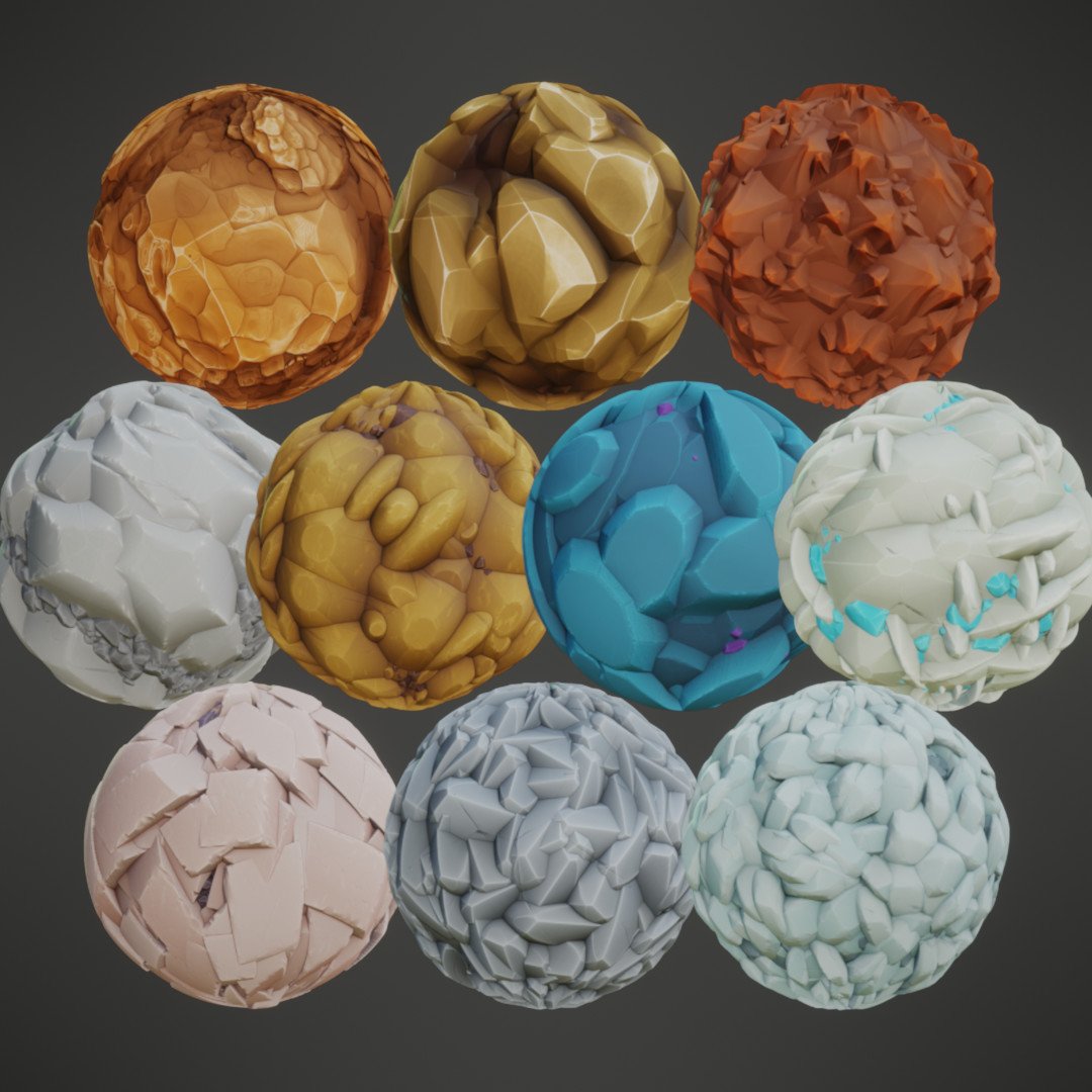 ArtStation - Stylized PBR Textures Bundle | Game Assets