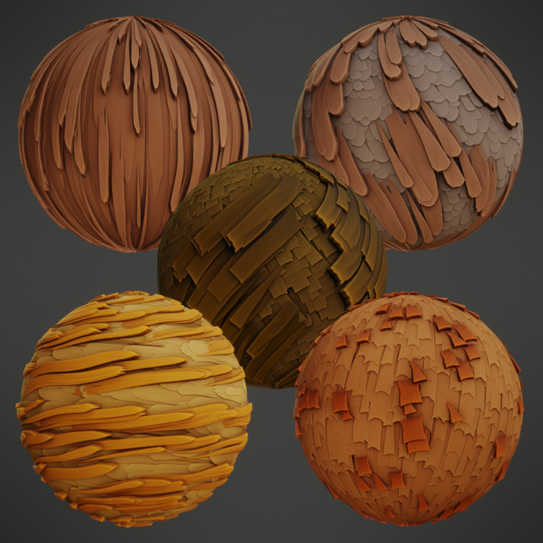 ArtStation - Stylized PBR Textures Bundle | Game Assets