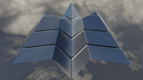 Silver Futuristic Pyramidal Build