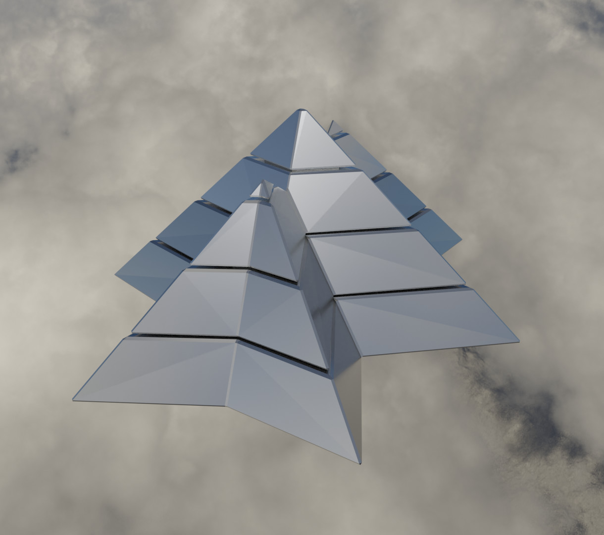 ArtStation - Silver Futuristic Pyramidal Build | Game Assets