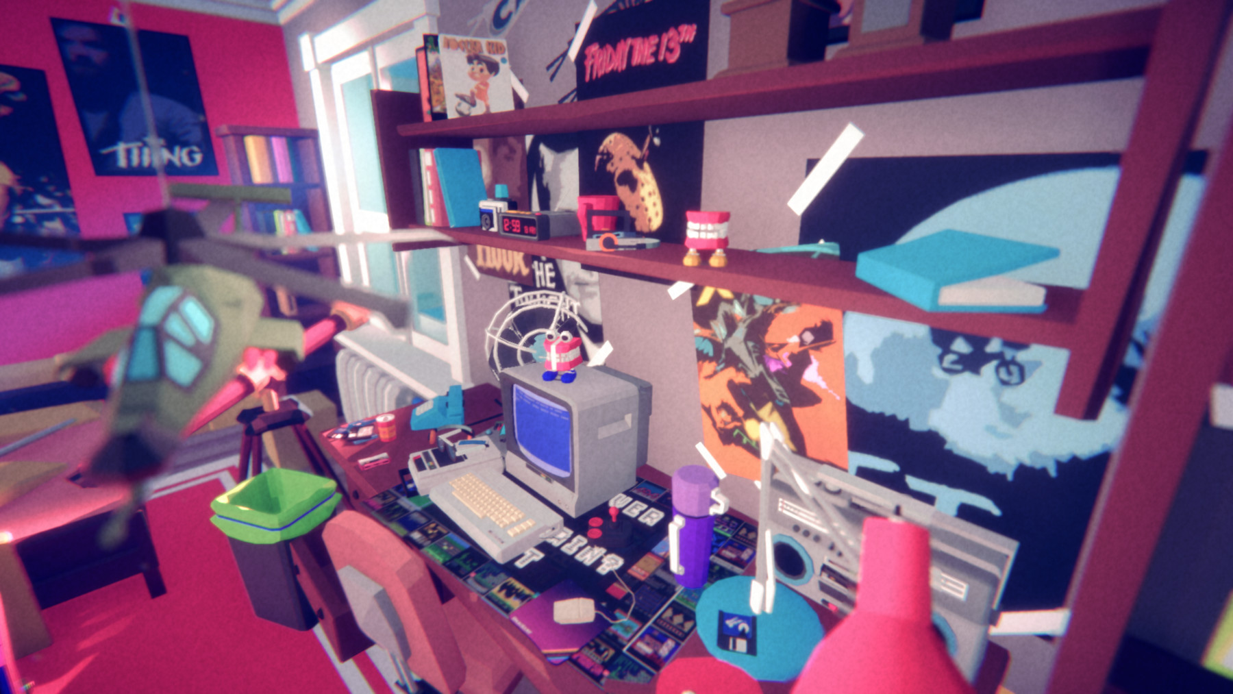 ArtStation - 1980 - Retro Youth Room modular interior and props | Game ...