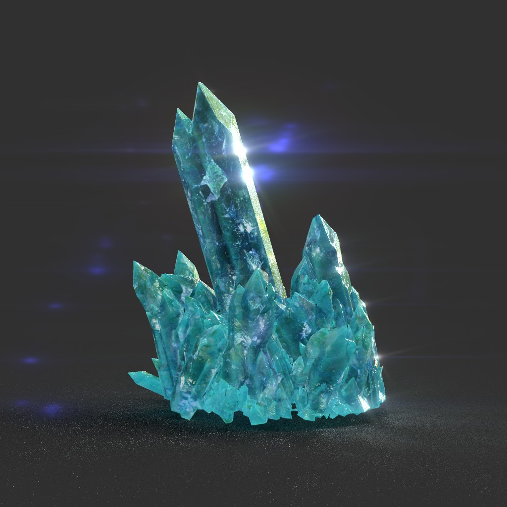 ArtStation - Low poly Blue Crystal Gemstone Pack 200110 | Game Assets