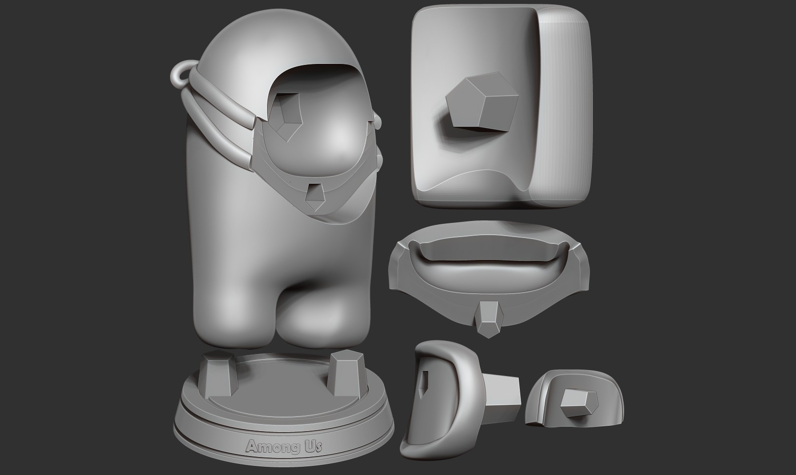 STL file AMONG US - SPACEX SKIN 🎨・Model to download and 3D print・Cults