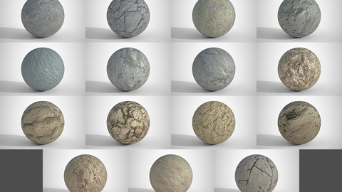 15 Various Concrete Floors Surfaces PBR Volume 2