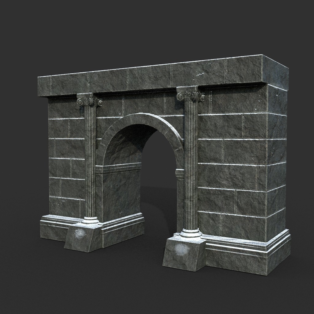 ArtStation - Low poly Ancient Roman Ruin Construction Pack 02 - Snow ...