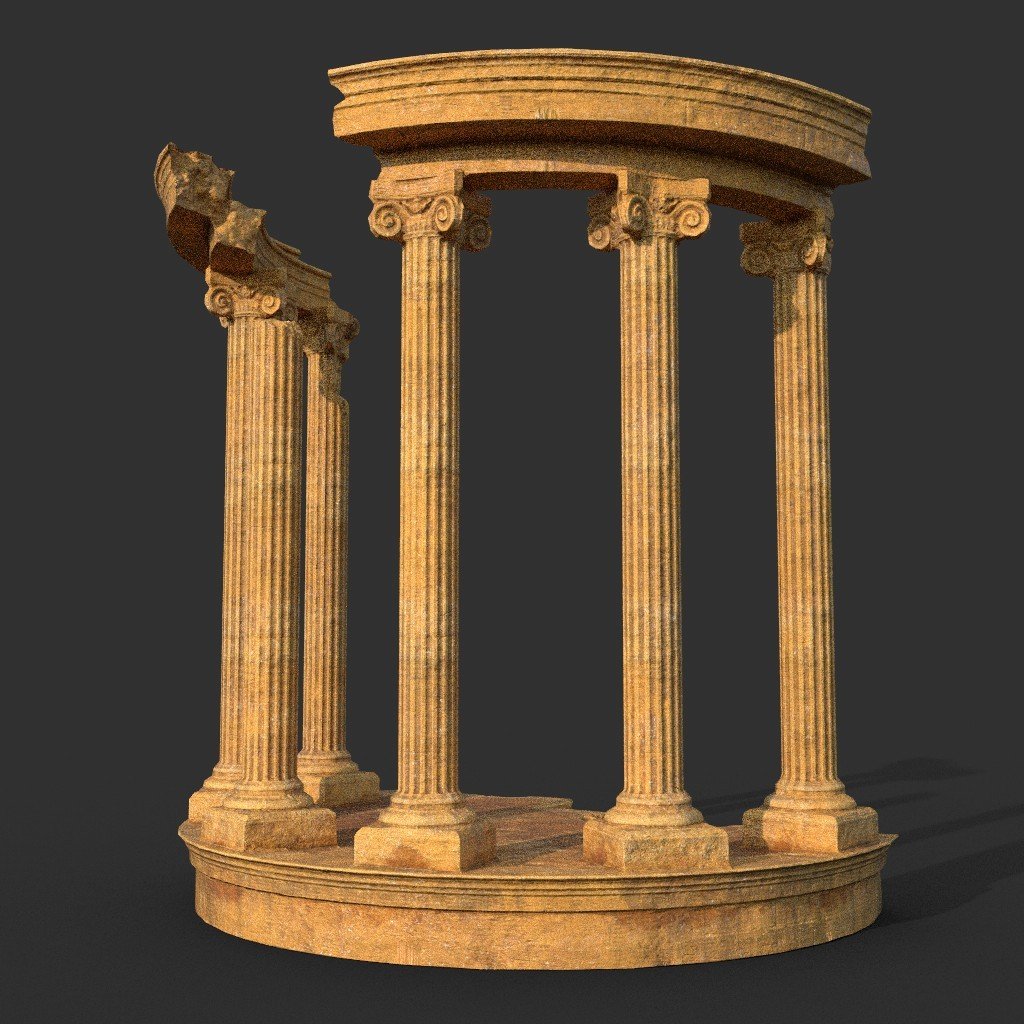 Artstation Low Poly Ancient Roman Ruin Construction Pack Sandstone Desert Resources