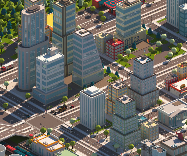 ArtStation - Cartoon City Pack Lowpoly | Game Assets