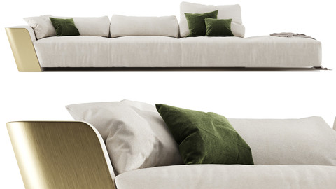 Metropol - Modular modern sofa in leather Laurameroni