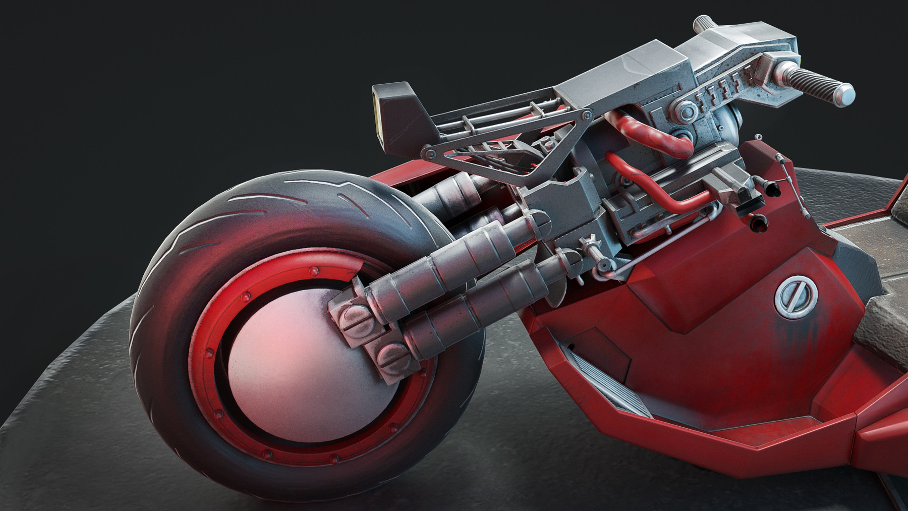 ArtStation - Akira Motorcycle Low-poly 3D model | Resources