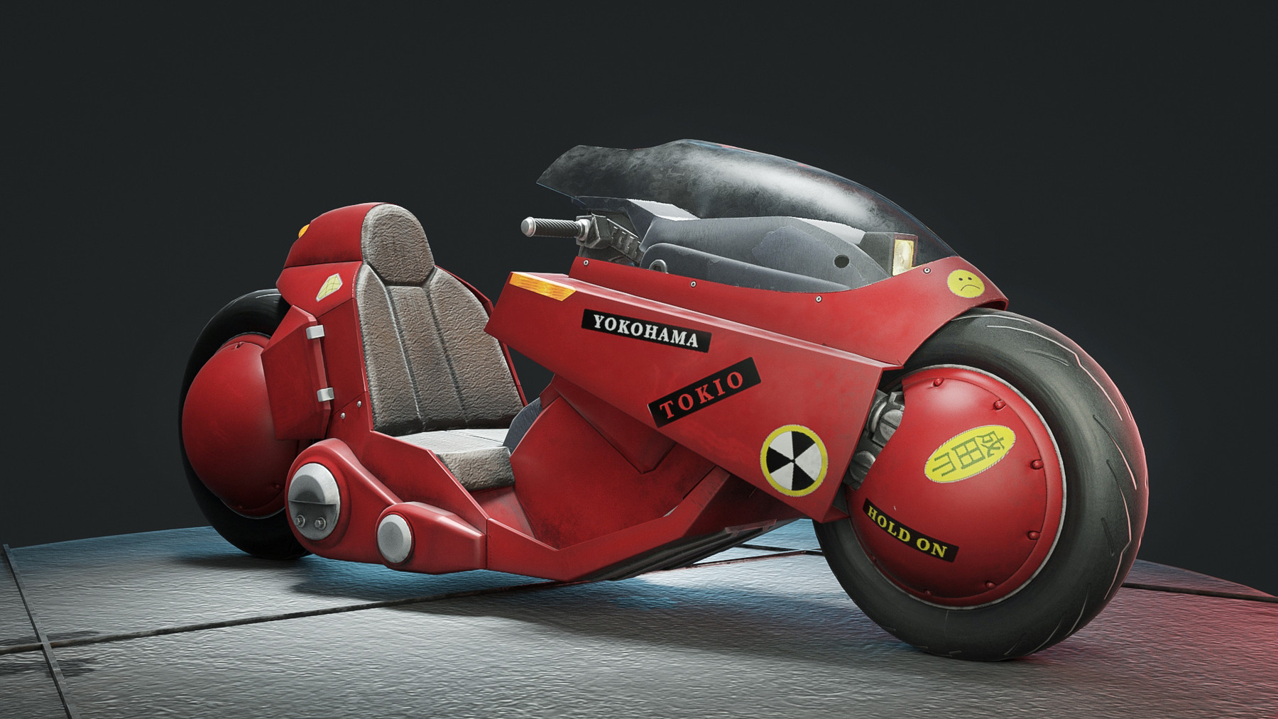 Marcos Silva Akira Motorcycle Lowpoly 3D model