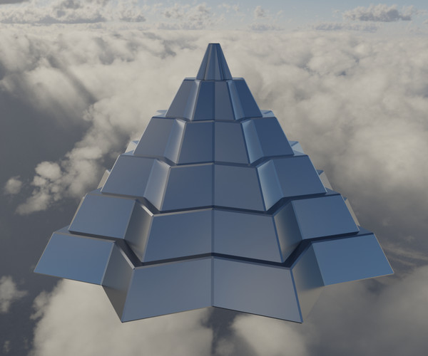 ArtStation - Silver Pyramidal Structure 8 Corners Mayan Style | Game Assets
