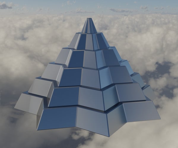 ArtStation - Silver Pyramidal Structure 8 Corners Mayan Style | Game Assets