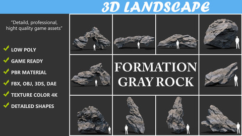 Gray Rock Formation Pack B 191227 - Gray