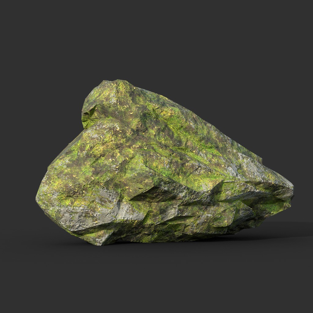 ArtStation Low poly Mossy Rock Formation Pack 191221 Game Assets