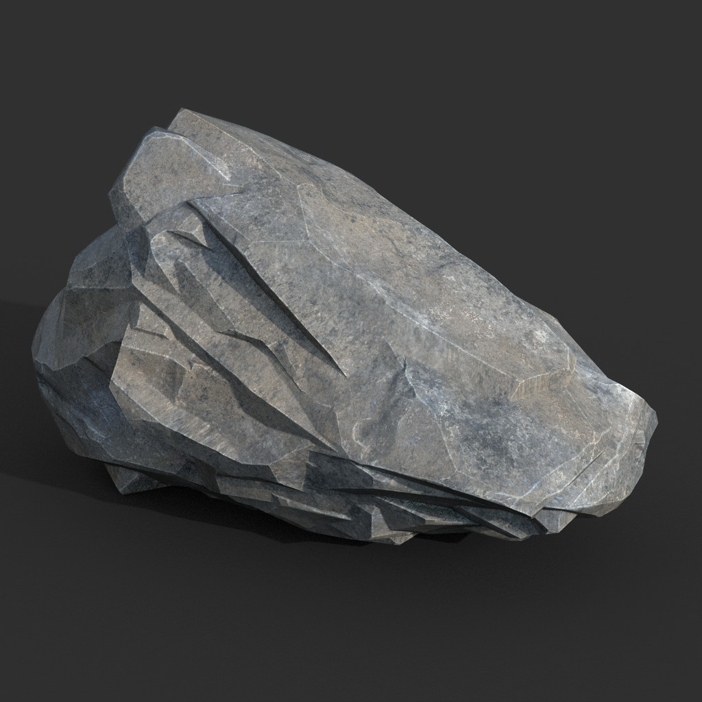 ArtStation - Low poly Gray Rock Formation Pack A 190421 | Game Assets