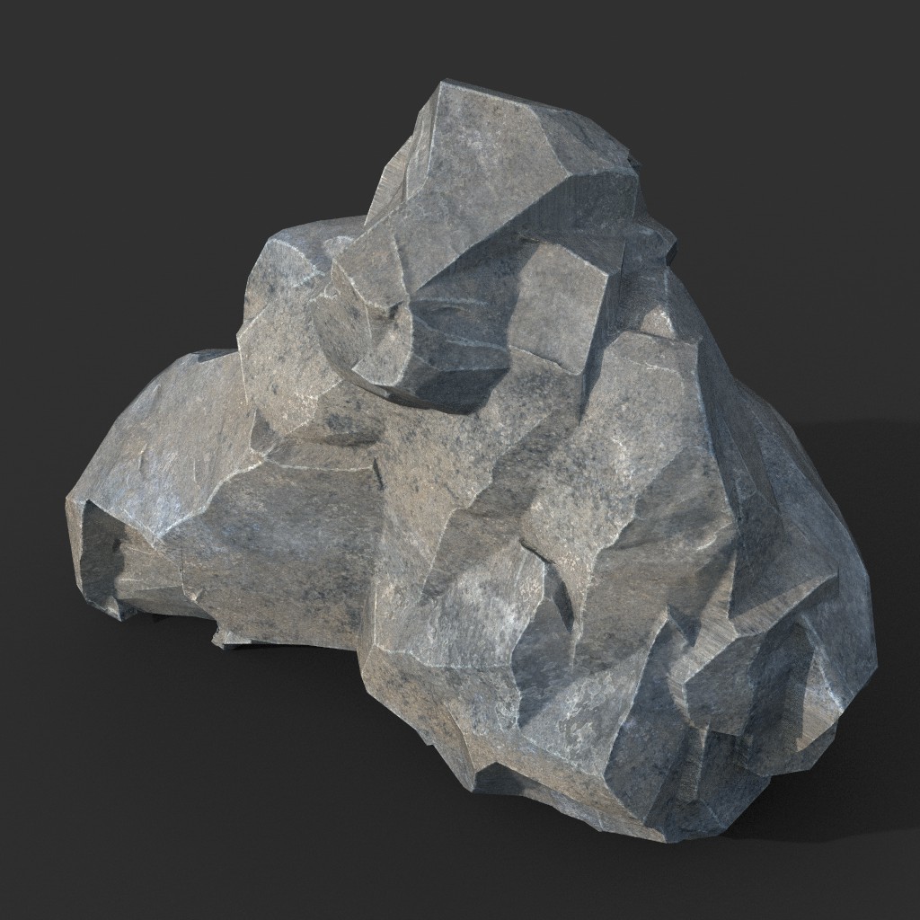 ArtStation - Low poly Gray Rock Formation Pack A 190421 | Game Assets