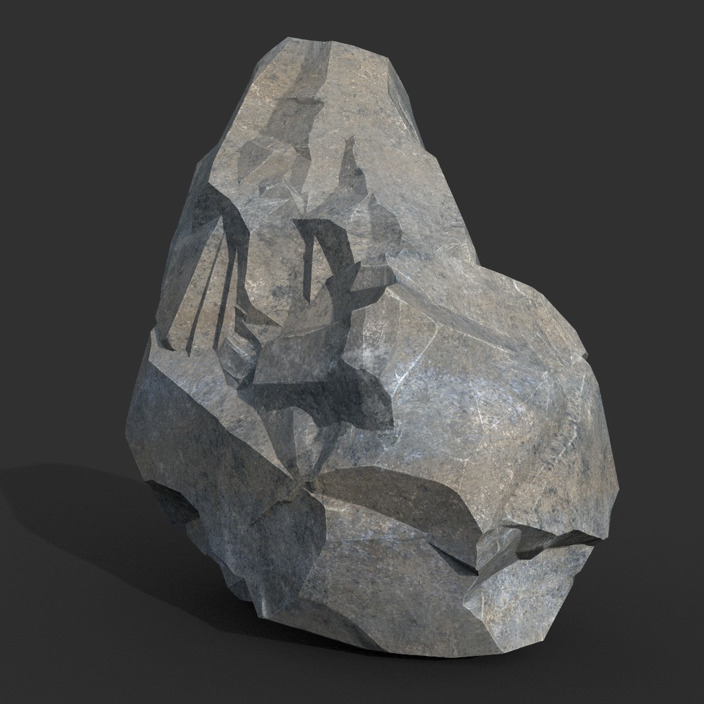 ArtStation - Low poly Gray Rock Formation Pack A 190421 | Game Assets