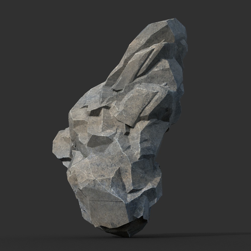 ArtStation - Low poly Gray Rock Formation Pack A 190421 | Game Assets