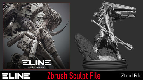 Eline_ Sculpt Zbrush File ( ztool )