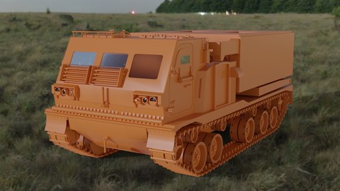 M270 Multiple Launch Rocket System 3D model