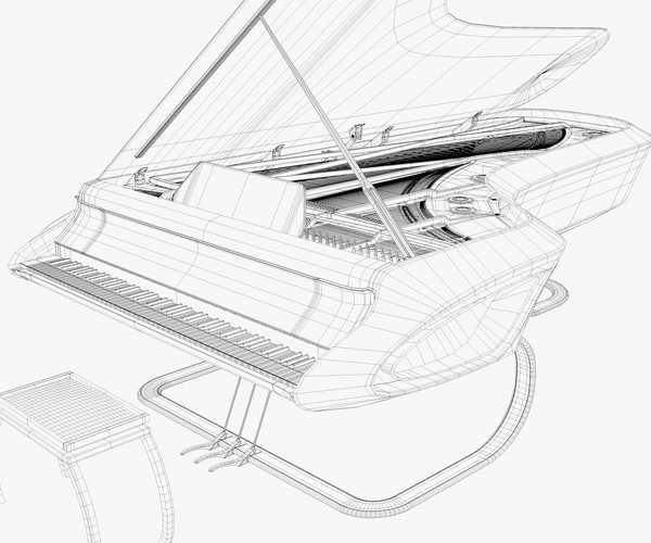 ArtStation - Grand Piano - Original Design | Game Assets