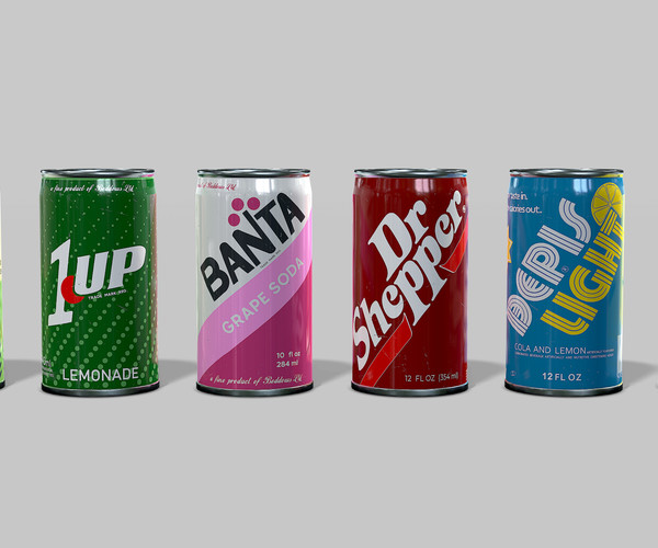 ArtStation 80's Soda Cans Tutorials