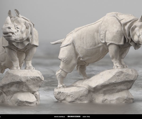 Low poly Rhino  Geometric sculpture, Sculpture, Rhinoceros