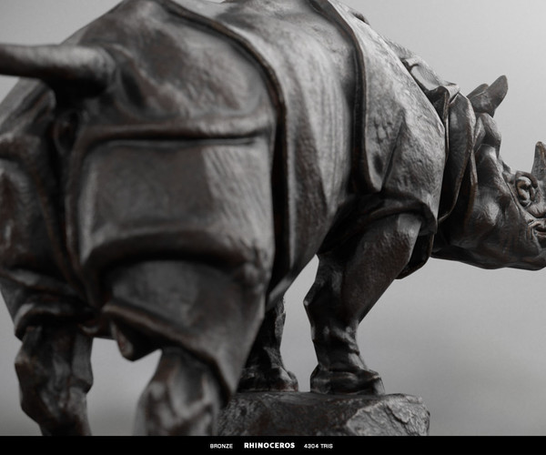 ArtStation - Rhino Rhinoceros Statue - 3D PBR Model Low-poly | Game Assets