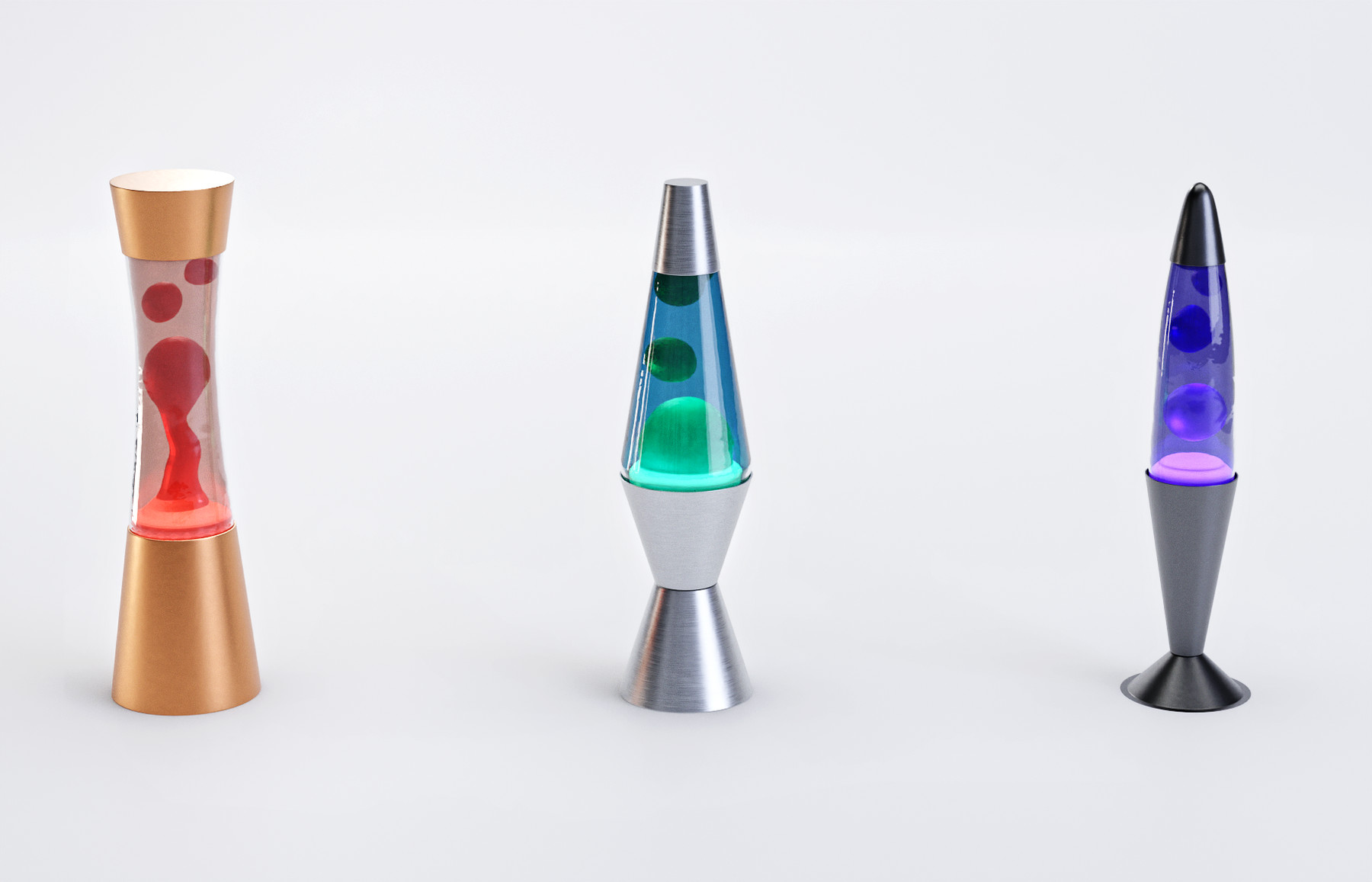 ArtStation - Set of Retro Lava Lamps - Decorative Interior Pack low ...