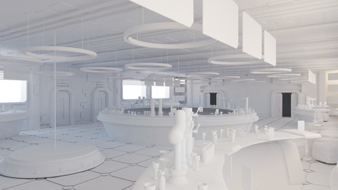 Cyberpunk SCI-FI Futuristic Bar 3D model