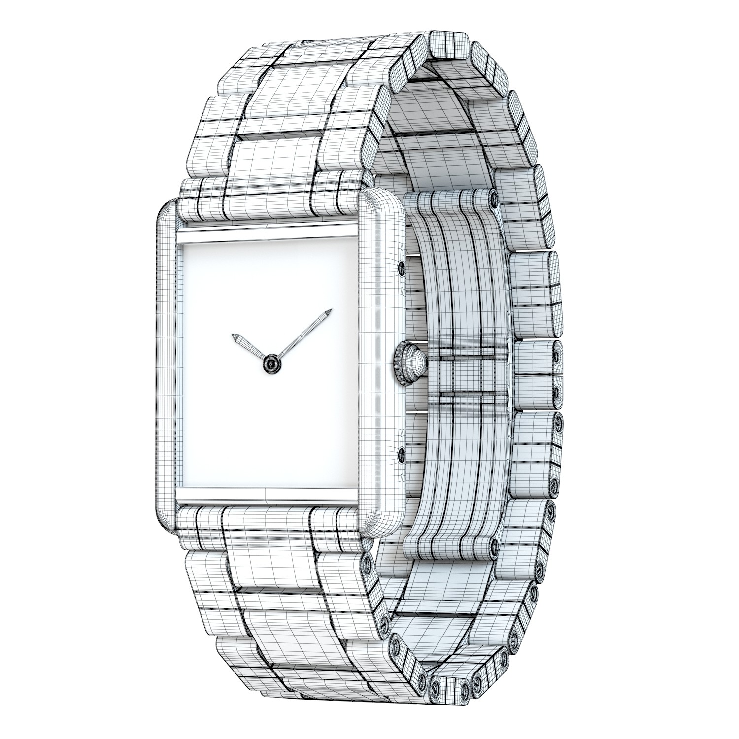 ArtStation - High-detailed 3D model luxury watch Cartier Tank Solo ...