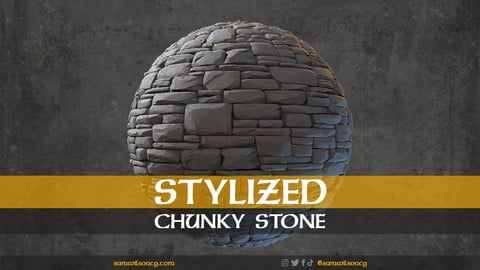 Stylized Stone Wall Floor - PBR Tile Material