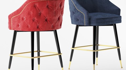Abbey Tufted back Bar Stool