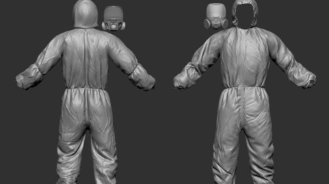 character protection  suit  hightpoly ( hight poly ). zbrush.