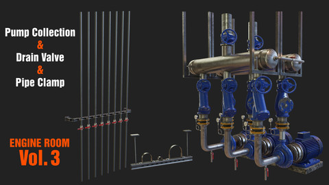 Pump Collection and Drain Valve and Pipe Clamp